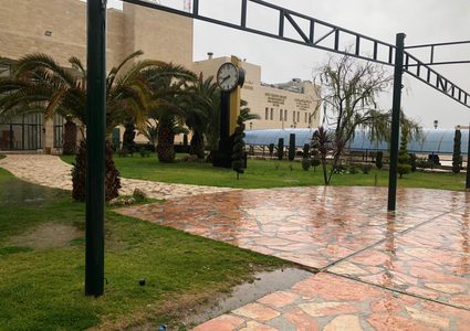 تسود الأجواء الضبابية وشديدة البرودة في جامعة النجاح الوطنية بمدينة نابلس صباح اليوم الأحد .. تصوير سجود جعارة