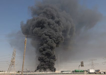 انفجارات في صهريج نقل محروقات بترولية في أبو ظبي