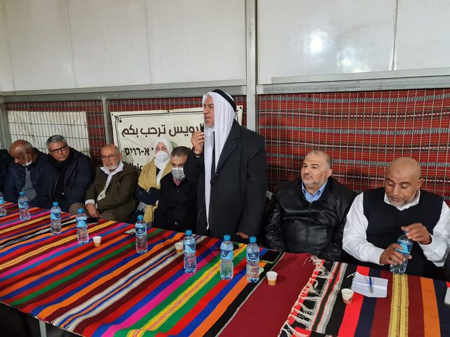 اجتماع جماهيري واسع للحركة الإسلامية والموحدة في منطقة النقع في النقب