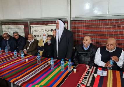 اجتماع جماهيري واسع للحركة الإسلامية والموحدة في منطقة النقع في النقب