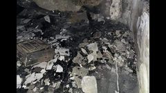 الحريق الذي تسبب بوفاة مسن وإصابة 3 من أسرته في عصيرة القبلية جنوب نابلس