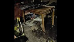 الحريق الذي تسبب بوفاة مسن وإصابة 3 من أسرته في عصيرة القبلية جنوب نابلس