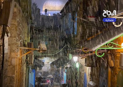 أجواء بدء المنخفض الجوي في فلسطين