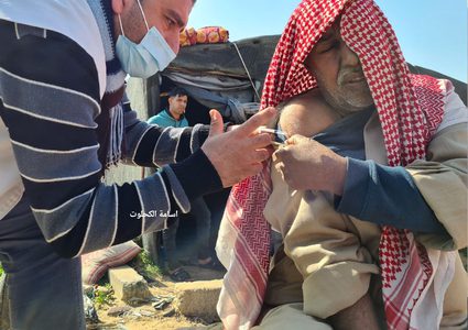 حملة للتثقيف والتطعيم في المناطق النائية بغزة