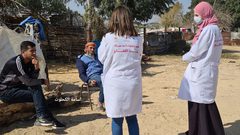 حملة للتثقيف والتطعيم في المناطق النائية بغزة