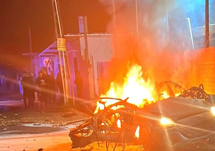 مصرع شابين وإصابة آخر في انفجار مركبة قرب الرملة