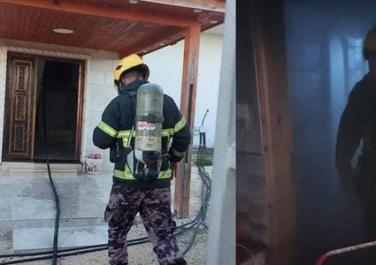 إخماد حريق داخل منزل بجماعين جنوب غرب نابلس