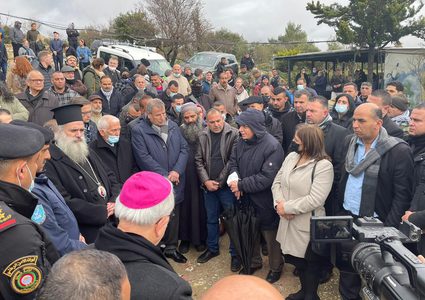 تظاهرة وطنية تؤكد وحدة شعبنا ورفض الاعتداء على عائلة نصار في نحالين