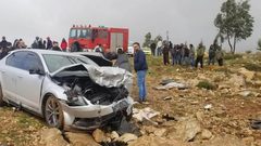 إصابة 7 مواطنين في حادث سير شرق رام الله