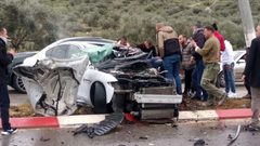 حادث سير ذاتي قرب مخيم نور شمس في طولكرم