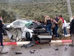 حادث سير ذاتي قرب مخيم نور شمس في طولكرم