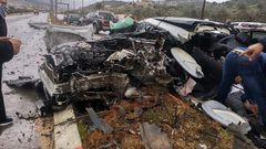 حادث سير ذاتي قرب مخيم نور شمس في طولكرم