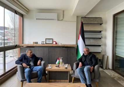 أمين سر حركة فتح في تركيا يلتقي مسؤول حزبي تركي