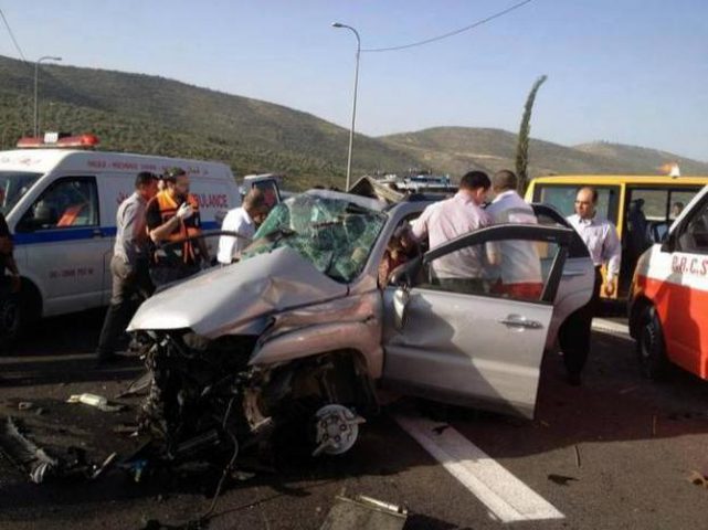 مصرع مواطن وإصابة 7 آخرين في حادث سير جنوب نابلس