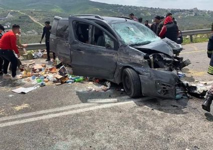 مصرع مواطن و7 إصابات بحادث سير جنوب نابلس