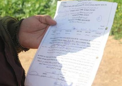 الاحتلال يخطر بإزالة حظيرتي ماشية شرق طوباس