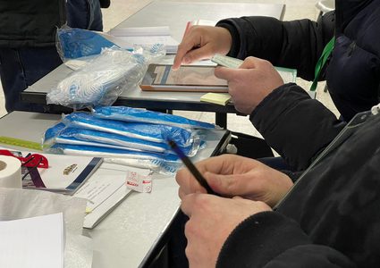 أجواء الانتخابات للمجالس البلدية من مدرسة الفاطمية - نابلس