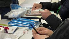 أجواء الانتخابات للمجالس البلدية من مدرسة الفاطمية - نابلس