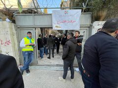أجواء الانتخابات للمجالس البلدية من مدرسة الفاطمية - نابلس