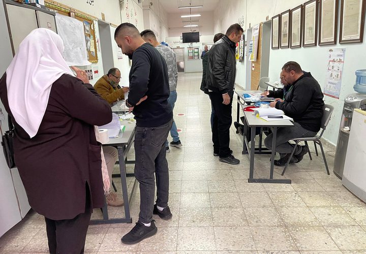 أجواء الانتخابات للمجالس البلدية من مدرسة الفاطمية - نابلس