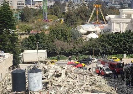 إصابات جراء انهيار مبنى قيد الانشاء في مدينة طولكرم