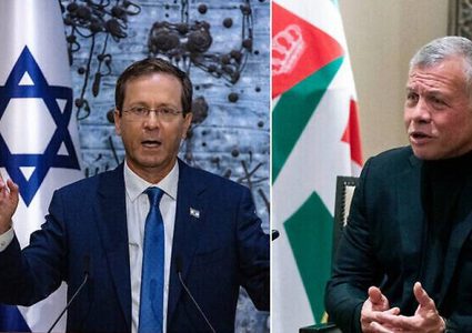 هرتسوغ يلتقي بالعاهل الأردني غداً في زيارة تاريخية للأردن