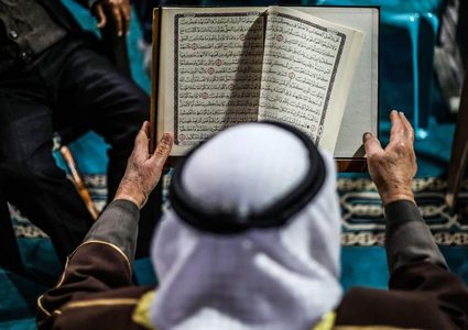 أجواء رمضان من المسجد العمري الكبير في غزة 
 تصوير أحمد زقوت