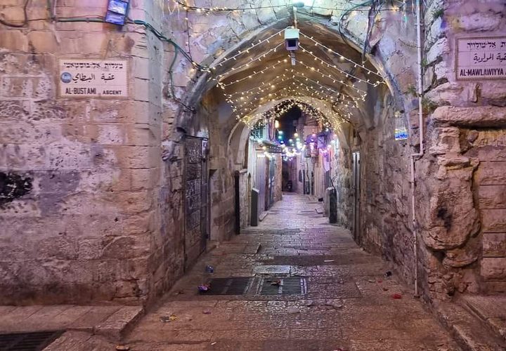 البلدة القديمة بالقدس فجر اليوم الإثنين
تصوير: خالد المغربي
