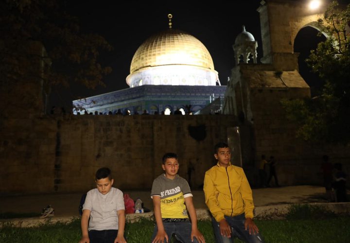 من صلاة عشاء وتراويح اليوم الثاني من رمضان في المسجد الأقصى المبارك