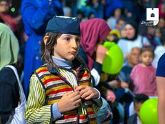 “أطفال القدس في فعالية إضاءة فانوس برج اللقلق بالبلدة القديمة"