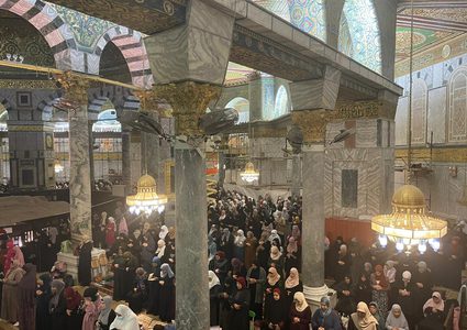 صلاتي العشاء والتراويح من المسجد الأقصى وقبة الصخرة