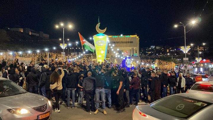 وقفة احتجاجية على اعتداءات الاحتلال في الأقصى بأم الفحم