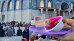 افطار الصائمين في باحات المسجد الأقصى