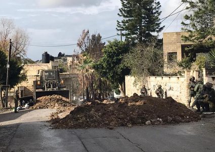 الاحتلال يغلق مداخل برقة كافة شمال غرب نابلس