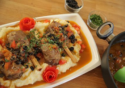 موزات الغنم بالبطاطس البورية