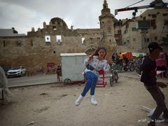 بهجة الأطفال في ساحة القلعة وسط محافظة خان يونس جنوبي قطاع غزة.