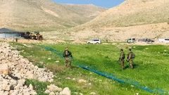 الاحتلال يدمر بركة تجميع مياه في الأغوار