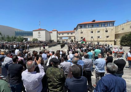 مشاهد من مراسم تشييع أبوعاقلة في مقر الرئاسة برام الله- تصوير سامر نزال