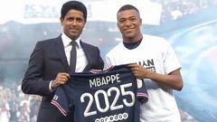 ناصر الخليفي يعلن تجديد عقد كيليان مبابي مع باريس سان جيرمان