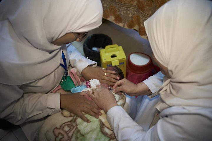 انتهاء الجولة الأولى من حملة التطعيم ضد شلل الأطفال في القدس وبيت لحم