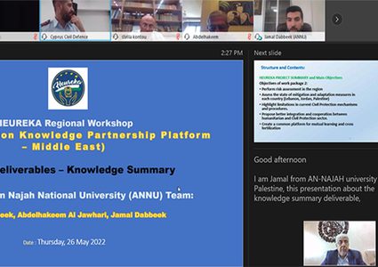 مركز التخطيط الحضري في النجاح يشارك في ورشة العمل الختامية لمشروع (HEUREKA)