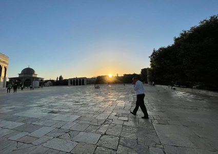 أجواء الصباح في المسجد الأقصى