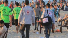 تخصيص نقطة إسعاف على شاطئ بحر رفح على مدار موسم الصيف