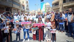 غزة: افتتاح ميدان شيرين أبو عاقلة في شارع القدس وسط بلدة بني سهيلا