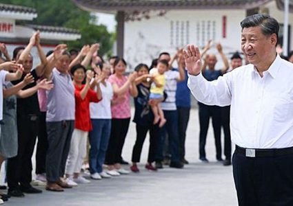 شي جين بينغ يتفقد مدينة ميشان جنوب غربي الصين