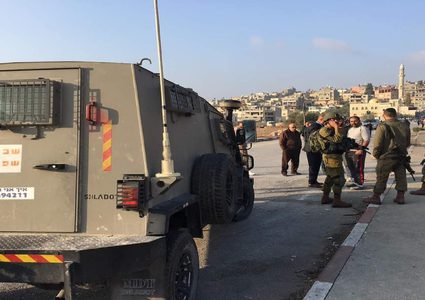 نابلس: إصابة شاب برصاص الاحتلال واعتقال آخر