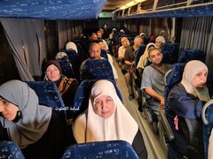 انطلاق اول فوج من حجاج قطاع غزة الى السعودية لاداء مناسك الحج بعد انقطاع لعامين بسبب كورونا