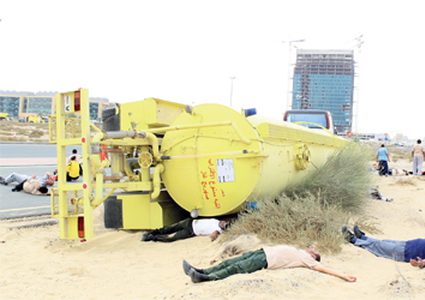 5وفيات 234 إصابة إثر تسرب غاز سام من صهريج داخل ميناء العقبة في الأردن