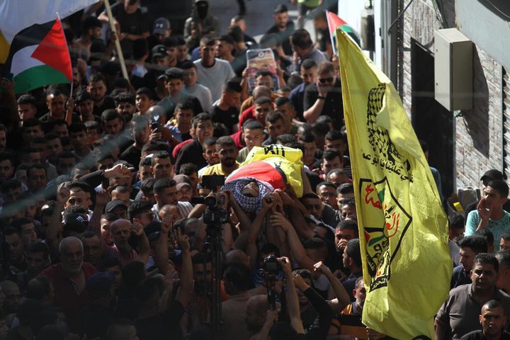 تشيع جثمان الشهيد كامل علاونة في بلدة جبع جنوب جنين