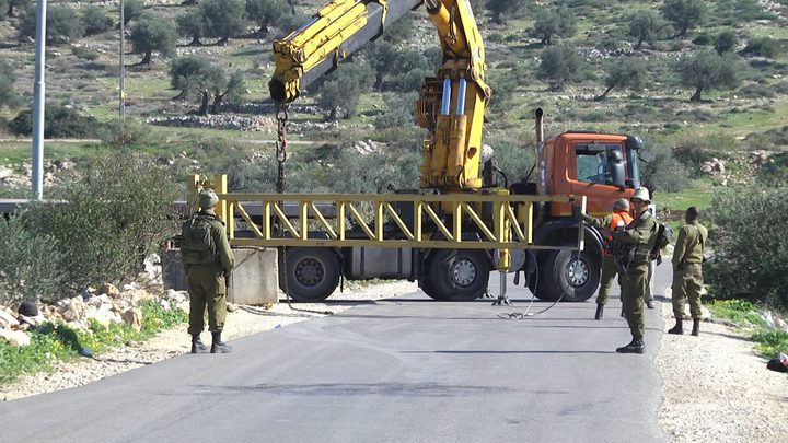 قوات الاحتلال تغلق منطقة "عقبة حسنة" غرب بيت لحم